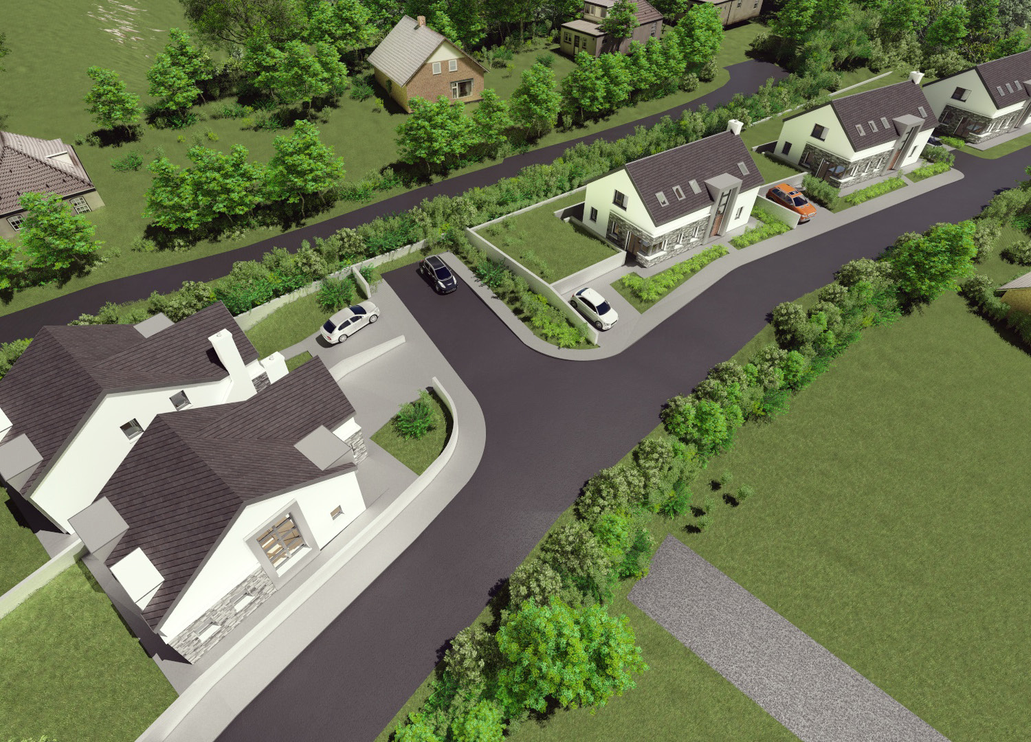 Architectural view of Brook Lane homes in Glanmire