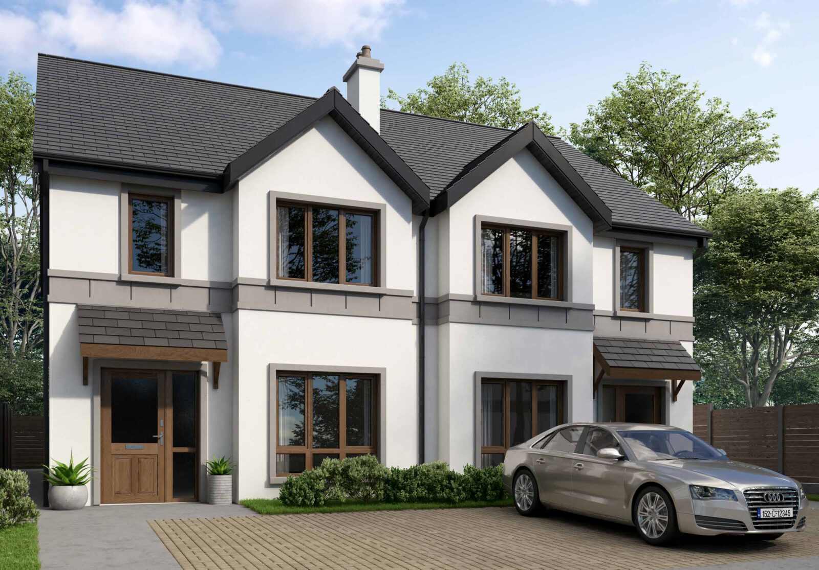 Architectural illustration of homes at Gort Fada in Glounthaune